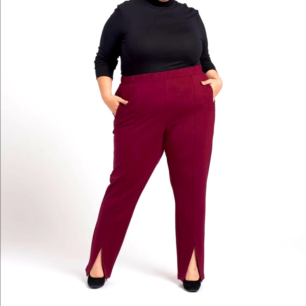 NWT Universal Standard Ponte Pants with Front Slit